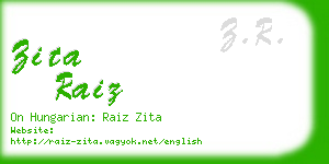 zita raiz business card